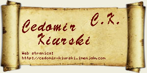 Čedomir Kiurski vizit kartica